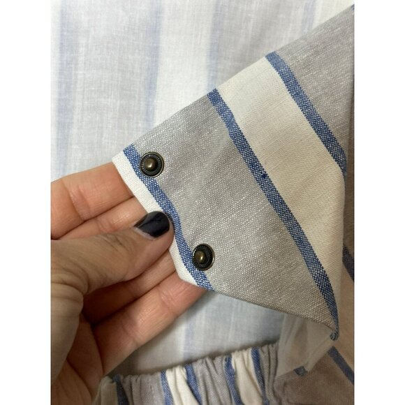 Market & Spruce Women's Large Crissie Linen Dress Scalloped Pockets Summer NWT - Picture 7 of 15